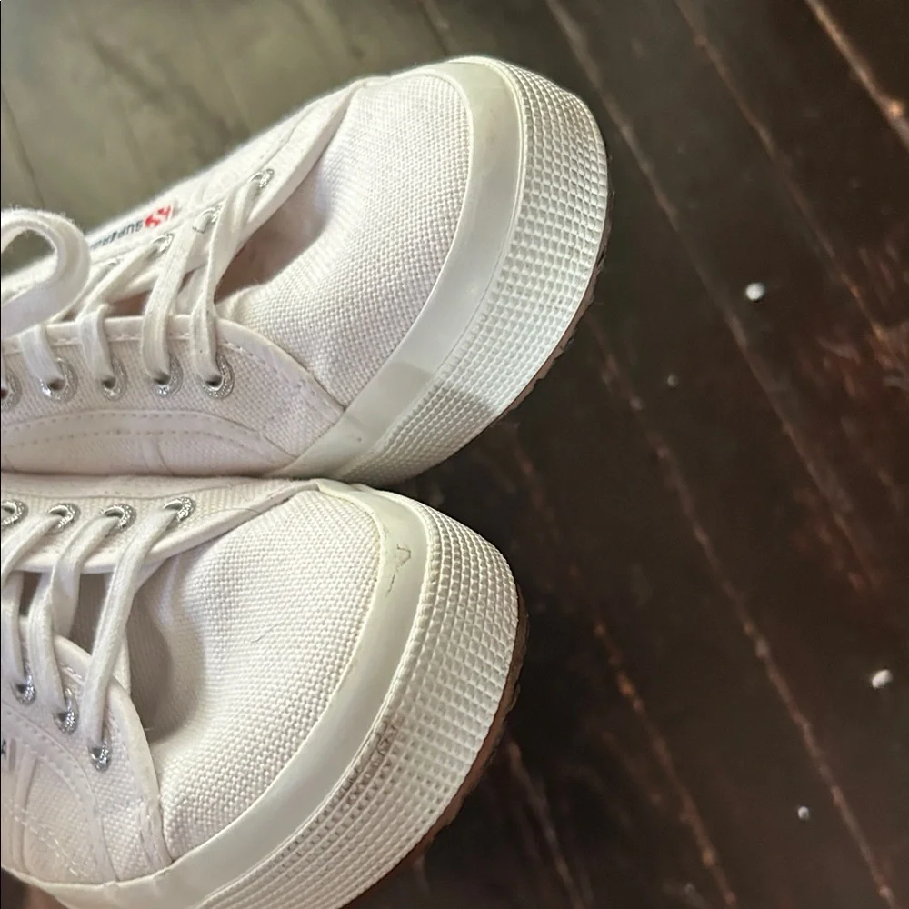 Superga Bright White Lace-Up Sneakers - Picture 5 of 8